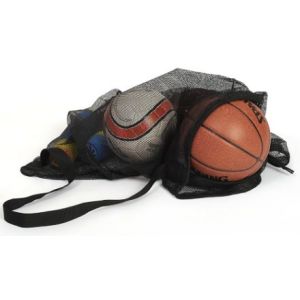 Foldable Mesh Basketball Bag Large Capacity With Drawstring Closure