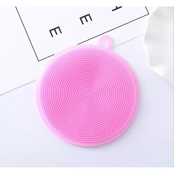 Double-side Circular Bowl Dish Washing Brush Silicone Cleaning Brush for Kitchen Cleaning