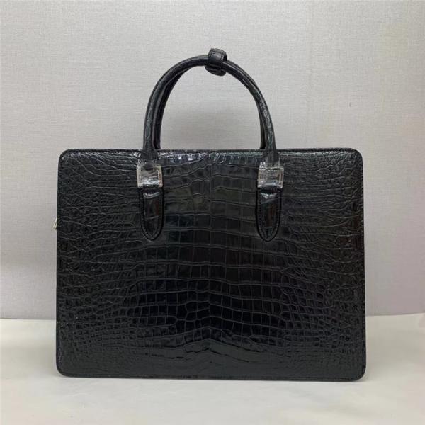 Authentic Crocodile Belly Skin Businessmen Briefcase Large Coded Working Purse Genuine Real Alligator Leather Male Purse