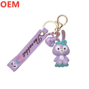 Custom 3d Cartoon Keychain Customization OEM Design PVC Plastic Keychain