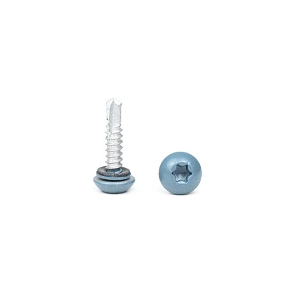Flat Head Style Blue Painted Button Stainless Steel Self Tapping Screw with Torx