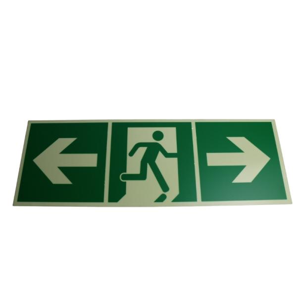 Buy Rectangle Photoluminescent Safety Exit Sign Aluminum PVC at wholesale prices