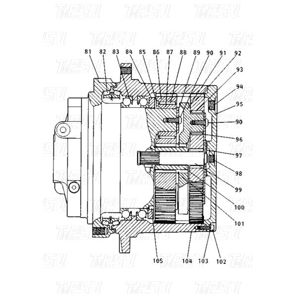 1R-5841 High Durability E312C Excavator Travel 1 Stage Sun Gear For Construction Machinery