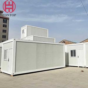 Quality Zontop Modern Luxury Easy Assemble Steel Prefabricated 2 Story Frame 20ft 40 Ft Shipping Container House for sale