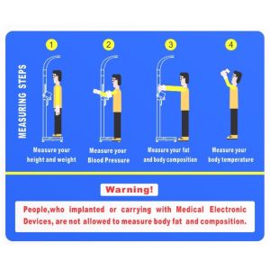 Foldable Automatic Height And Weight Machine With Blood Pressure & Body Fat