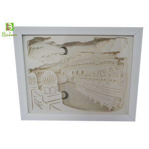 Retail Display Props Papercut Backlit Lamp Forbidden City Night View