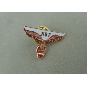 Classic Embossed collected Soft Enamel Pin , Hard Enamel NBF Pin With Copper