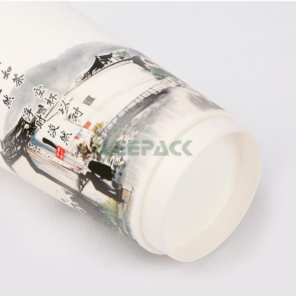 Customized Design 12oz double foam paper cup PE coated take away paper cup for coffee milk tea hot drink