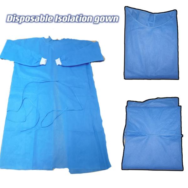 45GSM SMS Nonwoven Antistatic En1149 Standard Isolation Gown Breathable