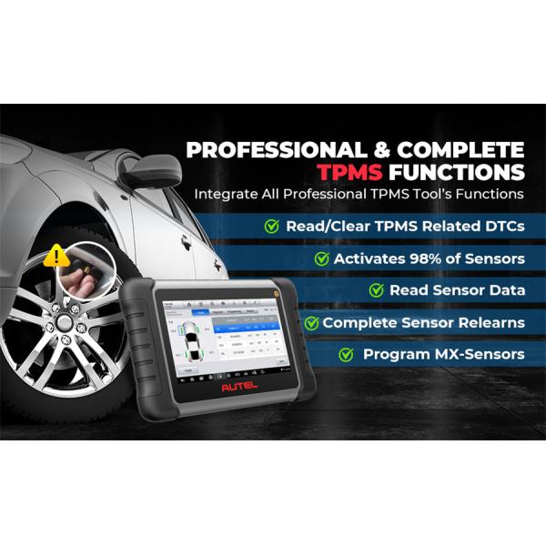 2024 Autel MaxiCOM MK808S-TS Bidirectional & TPMS Programming Relearn Tool with 28+ Special Functions AutoAuth for FCA S