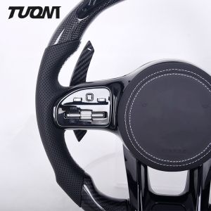 Glossy Carbon Fiber Leather LED Mercedes Benz W204 W205 A45 Steering Wheel