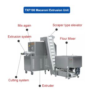 1800*200*250mm SIMENS Motor Macaroni Pasta Making Machine for Spaghetti and