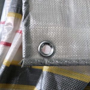 Tarpaulin 200gsm Sheet Plastic Fabric PE Tarpaulin With Eyelets Container