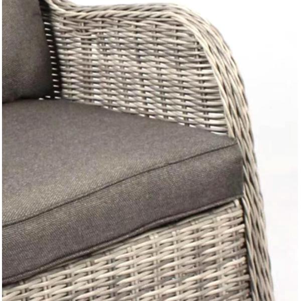 2 Seater Rattan Balcony Sofa 2 Chairs 2 Footrest 1 Table Pe Wicker Bistro Set