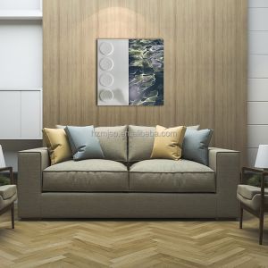 3D Wood Mixed Media Artwork Modern Wall Art Painting 6 Color Customized