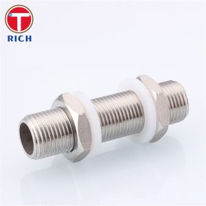 Quality 304 Stainless Steel Through Outer Wire Hollow Fully Threaded Pipe Through Plate Joint for sale