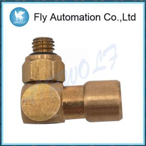 Brass M5 Pneumatic Tube Fittings EISELE GERMANY Yellow Angled threaded