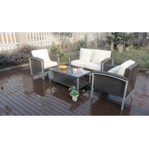 brush alu wicker sofa set