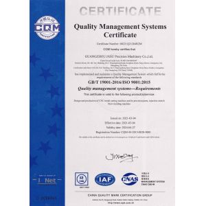 Guangzhou JASU Precision Machinery Co., LTD Certifications
