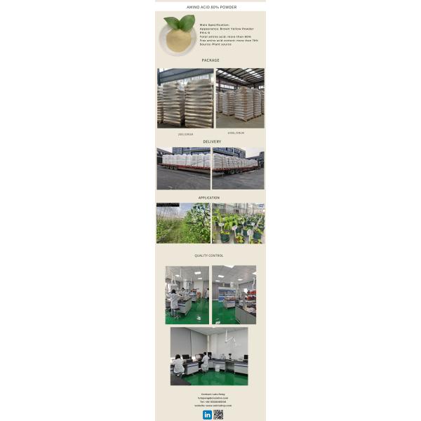 Hydrolysate Animal Protein Based Amino Acid Powder 80% Agricultural Fertilizers