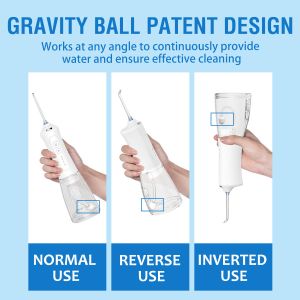 Upgraded 300ml Cordless Water dental flosser TYPE C Rechargeable Portable water