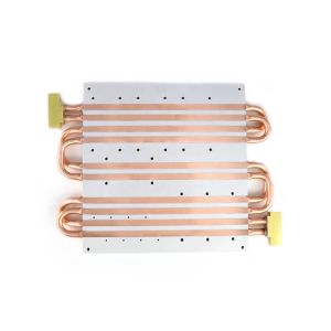 China Fluid Cooling Plate Aluminum Heat Pipe Cold Plate Full Buried Profile heat sink System on sale