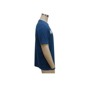 Navy Blue Melange Mens Polo T Shirts With Dot Shade Print Quick Dry Function