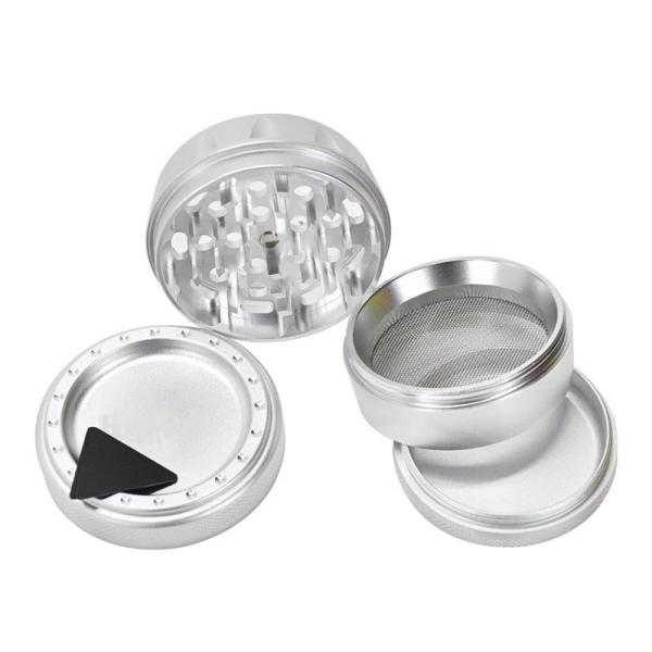63mm Four Layer Premium Herb Grinder Aluminum Alloy 133g Light Weight