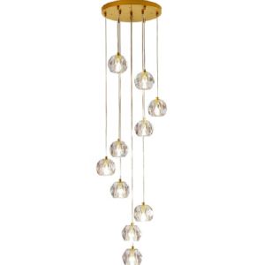 Hotel Staircase Decoration Nordic Pendant Light Crystals Ball Chandelier