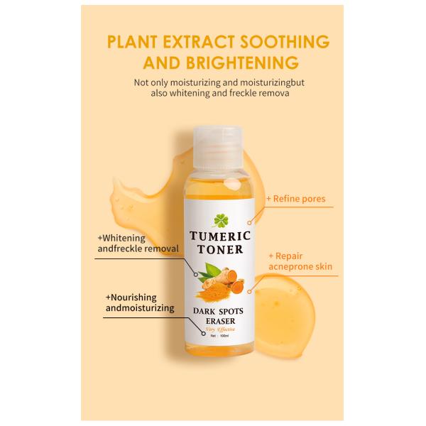 Wholesale Moisture Whitening Turmeric Toner Safety Effective Anti-acne Brightening Firming Skin Corrector Face Skin