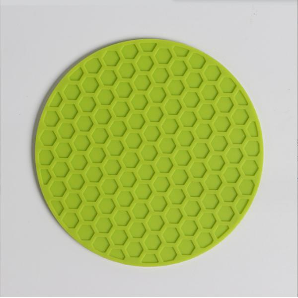Deep Grooved Absorbent Silicone Coaster Pad Mat for Heat Resistant Pot Mug Coffee Cup