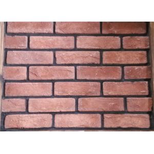 China Red Classical Cement Faux Exterior Brick For Hotel / Railway Station on sale