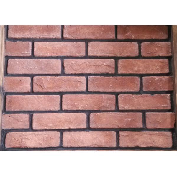Red Classical Cement Faux Exterior Brick For Hotel / Railway Station