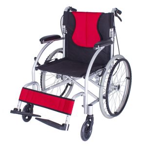 China Portable Folding Wheelchair with Aluminium Alloy and Customization Option on sale