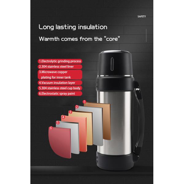 1.5 L Vacuum Travel Pot And Bottles Double Wall Large Stainless Thermos Travel Flask Big Bottle