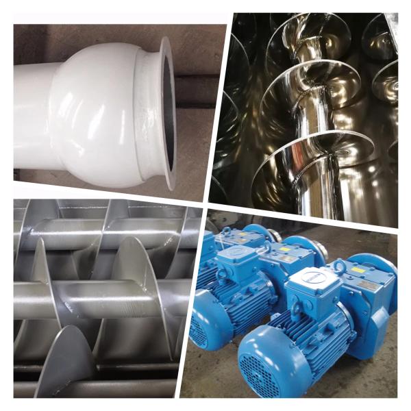 Mobile Stainless Steel Screw Conveyor , Inclined Screw Conveyor For Salt Chemical