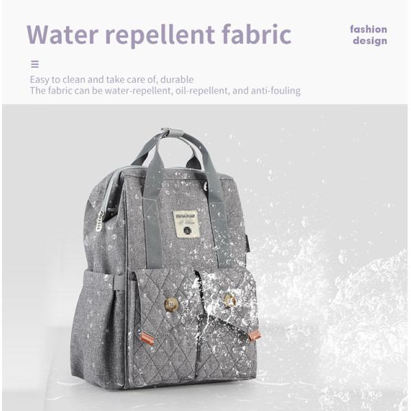 Multifunctional Mommy Diaper Bag Backpack With Trailer Buckle OEM ODM