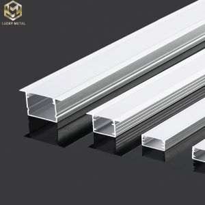 Linear Slot 6063 Aluminium Led Strip Profile Andoized Finish Customized
