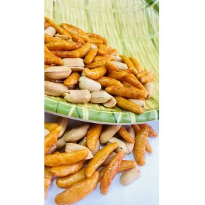 Persimmon Seed Shaped Japanese Rice Crackers Roast Healthy Nut Snack