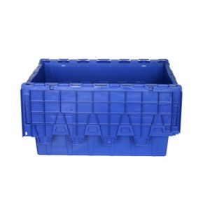 Stackable Plastic Attached Lid Containers Anti Skid Bottom