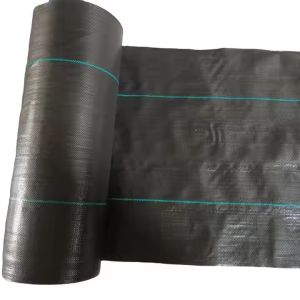 100% Polypropylene Woven Geotextile Fabric Black Agricultural Weed Mat