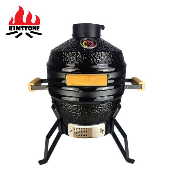 KIMSTONE 13 Zoll Kamado Grill Keramik Bbq Grill Mini Ceramic Smoker Kamado Ceramic Barbecue Grill