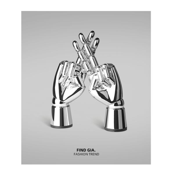 Glossy plastic mannequin hand female decorative hand model for jewelry accessories display