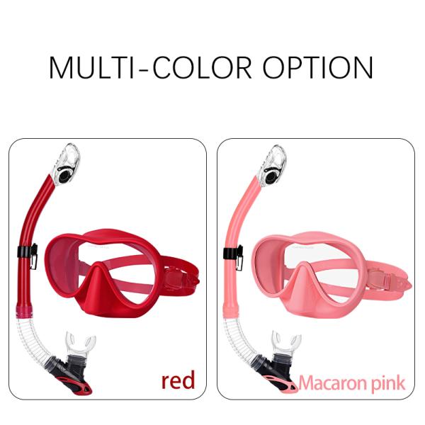 OEM Junior PC Lens Mask Goggle Snorkel Set With Dry Top Breathing Tube