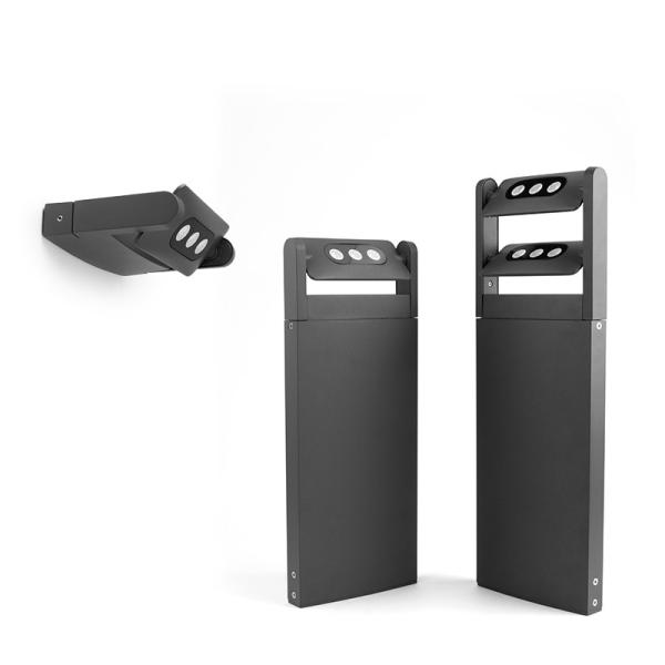 Buy Small Solar Garden Ground Lights 9-18w Dark Gray Aluminum Lawn Lamp at wholesale prices