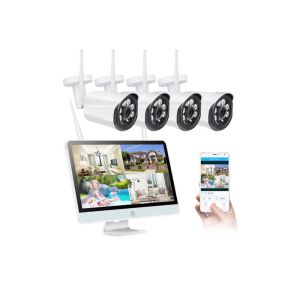 720P 4 channels WiFi CCTV Camera Kit 30 Meters IR Range Real Time Remote