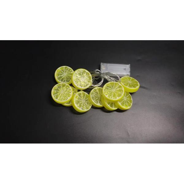 Fruit Lemon Slice String Lights USB LED Flashing Garland Hanging Lamp Battery
