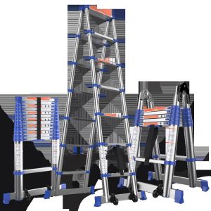 Lightweight Collapsible Aluminum Ladder For Home 80cm Folding Height