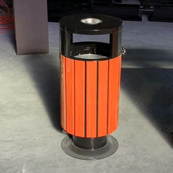 Outdoor New Metal Bucket Stainless Steel Large Sanitation Dustbin Outdoor City Park District School Peel Dustbin