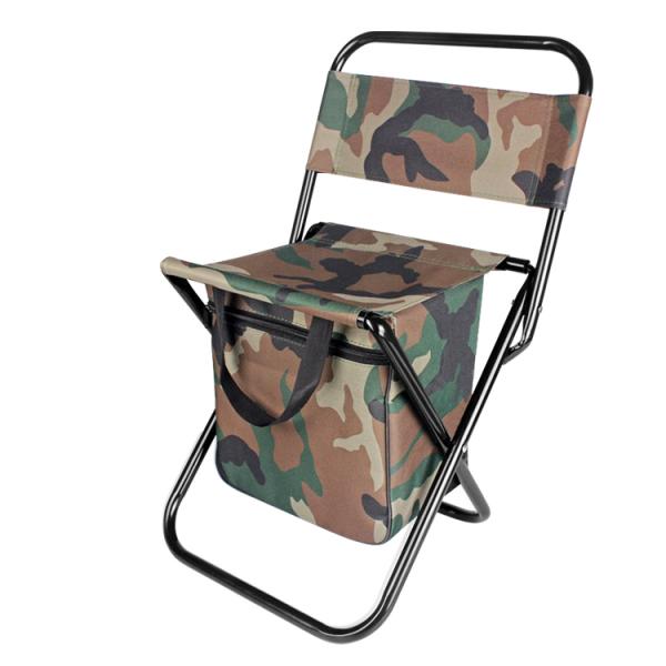 Lightweight Folding Backrest Stool Portable Camouflage Beach Seat Chair with Bag